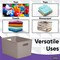 Superio Plastic Storage Container Bins, Organizer Baskets, Boxes for Organizing Closet Shelves Drawer Shelf